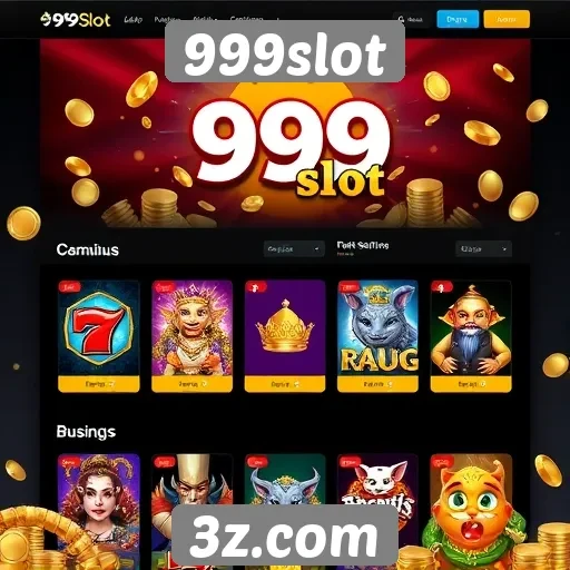 Interface do usuário do site 999slot